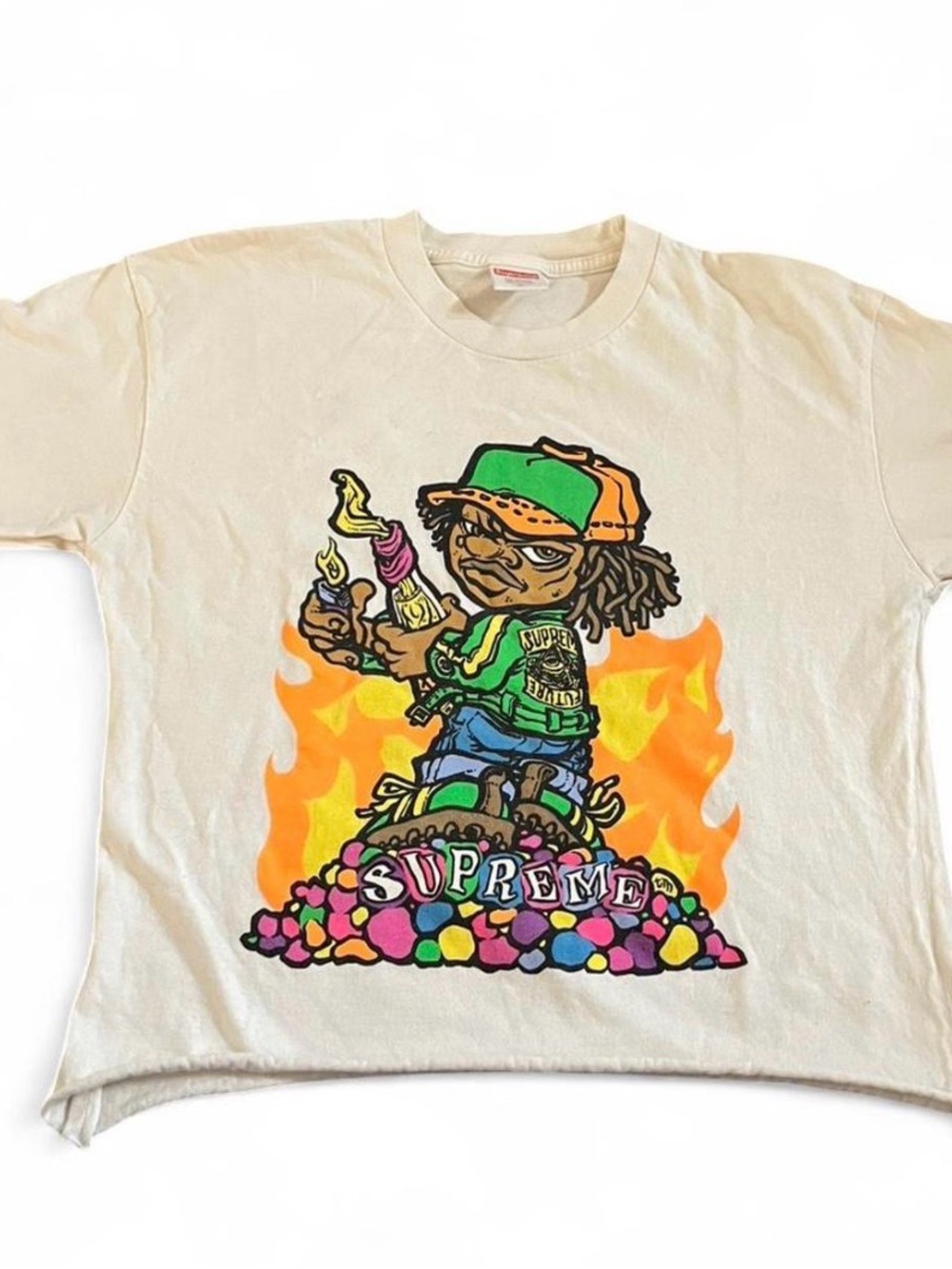 Supreme Molotov Kid Andy Howell Women’s Cut Shirt White Size Medium